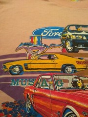 Vintage Ford Mustang Shelby GT Boss Shirt Size Large 80s Tee Ford Motors USA
