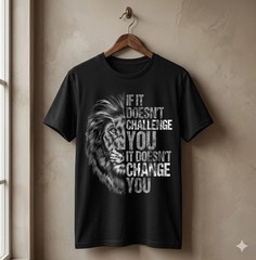Lion Mindset Fitness Motivation Training Quote Tee