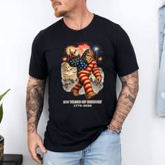 Patriotic Bigfoot Firework 1776 2026 Gifts for Men Women T-Shirt