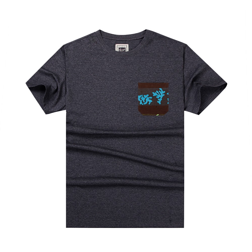 Men’s Solid Color Pocket T-Shirt Soft Cotton Crew Neck Casual Tee S-XL