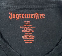 Jagermeister Liquor T Shirt Mens XXL Black And Red Short Sleeve Cotton Stag Logo