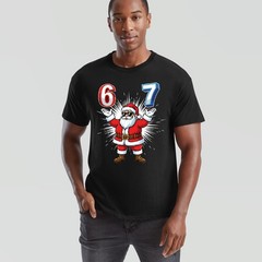 Santa Claus Six Seven Christmas Birthday Holidays Mens Womens Graphic Tee