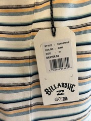 Billabong Men’s Cream T-Shirt Horizontal Striped Baxter Tee S/S (S17)