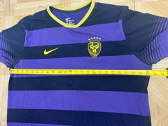Nike Kobe Bryant Mambacurial Soccer Shirt Jersey Men XXL Purple Yellow Striped