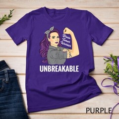 Brain Tumor Awareness Warrior Unbreakable Survivor Unisex T-shirt