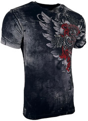 Xtreme Couture By Affliction Men’s T-Shirt SALVATION Black Wings Cross S-5XL