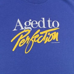 Vintage Peacock Papers Shirt Mens Large Blue Aged to Perfection Stedman 80s USA
