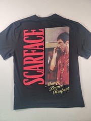Scarface Money Power Respect Graphic Tee Black Men’s Large READ