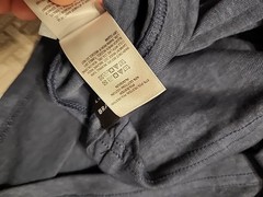 Lucky Brand Venice Burnout Mens M Long Sleeve Henley Shirt Denim Blue NWT