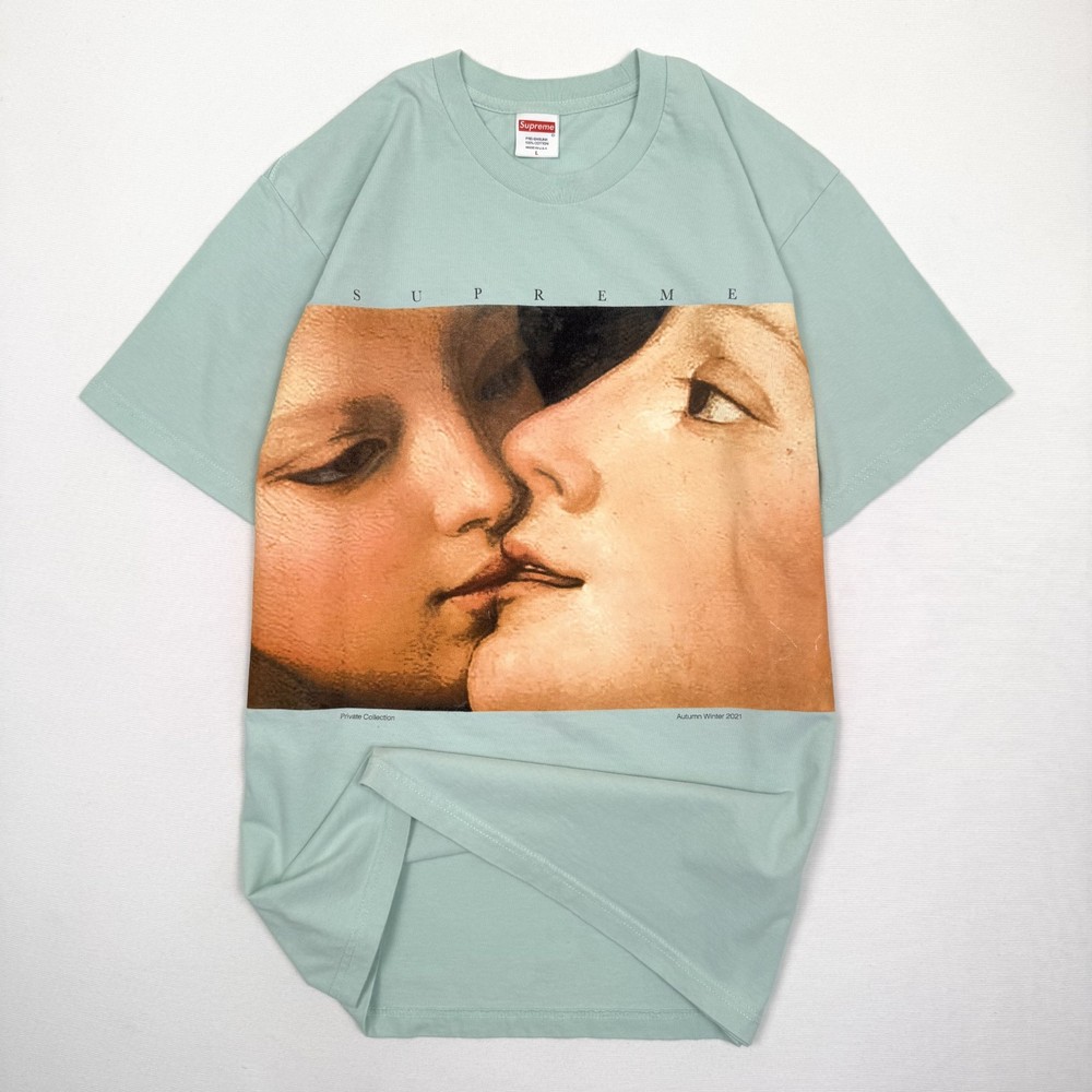 Supreme T Shirt Mens Size L Private Collection Light Teal Mint