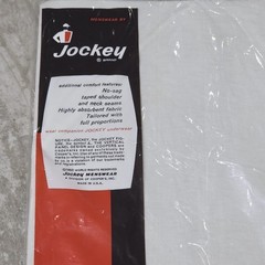 Vintage Jockey White T-shirt Size Medium New ! Old Stock!