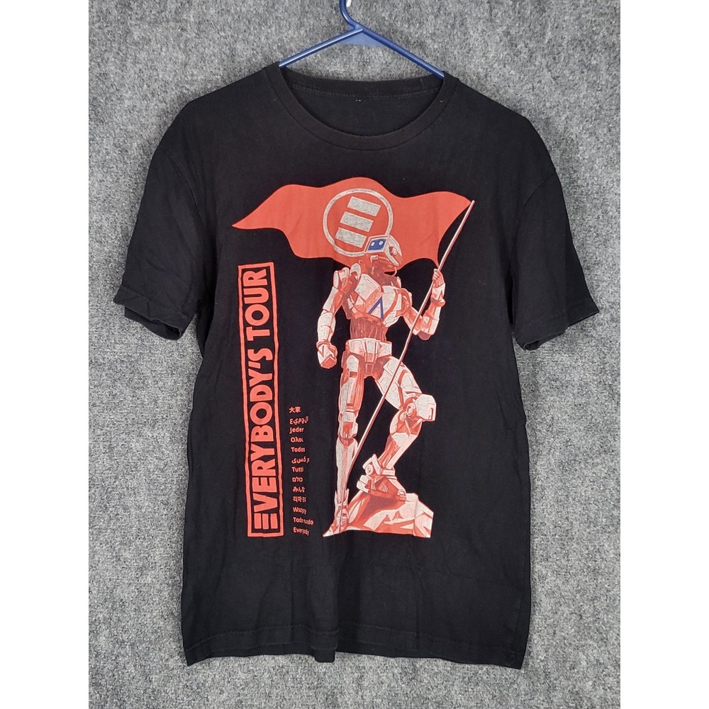 Logic Everybody’s Tour T-Shirt Black Graphic Robot Hip Hop Concert Band Tee Sz M
