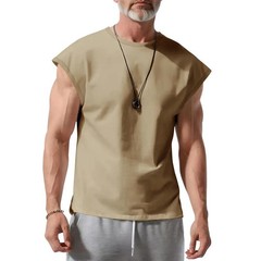 Cross-border Men’s Clothing Summer New Sleeveless T-shirt Youth Casual Loose
