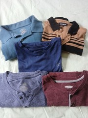 Lot Of 5 Men’s Ss Pull Over Summer Spring Fall Tops Medium