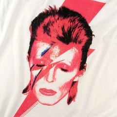 Popfunk David Bowie Aladdin Sane Album Art T-shirt (X-Large) White
