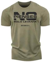 NO Pienses, Solo Levanta Workout Gym T-Shirt Funny Gym Shirt for Men