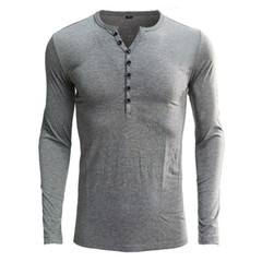 Zonbailon men’s T-shirt long sleeve Slim-Fit V Neck clothing bottoming Shirt