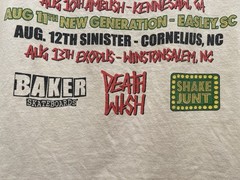 Vintage Skate Shirt 2009 Low Life Tour Deathwish Baker Skateboards Reynolds Auto