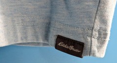 Eddie Bauer Men’s Short Slv. Legend Wash T-shirt Lt. Blue Heather Size Med. GUC