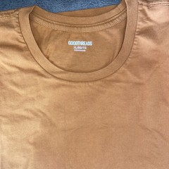 Goodthreads Men’s Short-Sleeve Cotton Crewneck T-Shirt XL Dark Caramel no pocket