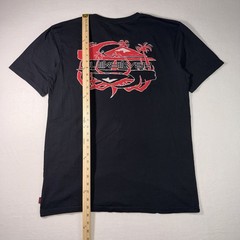 NWT Quiksilver Stranger Things Tee Mens Large Black Graphic Surf Skate Shirt