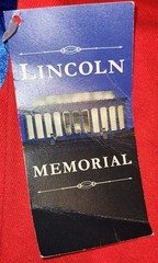 NWT Lincoln Memorial Men’s Medium ‘BLUE 84’ Brand Tshirt Color Red Gray