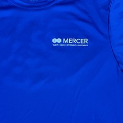 Mercer T-Shirt Blue Mens Medium Mercer Cares Atlanta A4