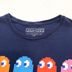 Pac-Man Ghosts Logo By C-Life Group Short Sleeve Medium Shirt Games Video Arcade