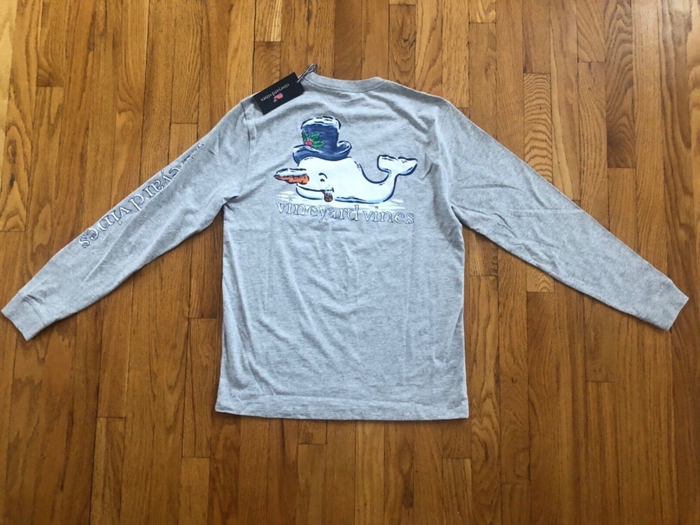 NWT Men’s Vineyard Vines LS Watercolor Snowman T-Shirt S, M, L Retail $49.50