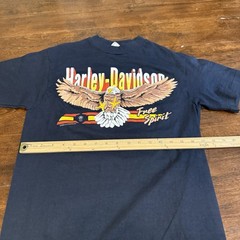 Vtg 80s Bikers Only Harley Davidson T-Shirt Free Spirit Size Medium Kutter Wi