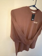 VANS Original Concepts Long Sleeve T-Shirt Brown/White Men’s Size XL NEW