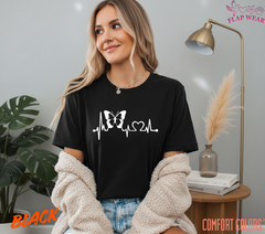 Unisex Butterfly Heartbeat Lifeline T shirt Men T shirt Women valanity Romantic