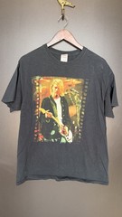 Kurt Cobain Shirt Mens L Faded Black 2013 Nirvana Band Music Gildan Graphic Tee