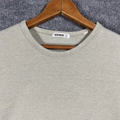 Buck Mason Yuma Tee T-Shirt Mens L Hemp Blend Short Sleeve Crewneck Beige/ Green
