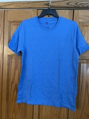 Blue T-Shirt Cotton Blend Unisex Large Dist Rict Perfect New No Tags