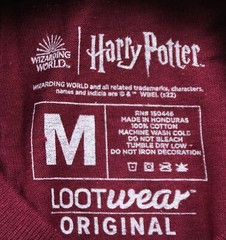 Loot Crate Unisex Adult’s Hogwarts Short Sleeve Tee Shirt EJ1 Maroon Medium