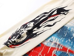 NEW Godspeed Rock sports car pattern Tee Washed Mens Long Sleeve T-shirt