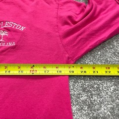 Delta Pro Weight Shirt Adult Medium Pink Charleston South Carolina Logo Cotton