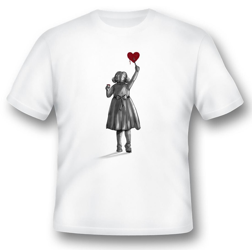 Create art girl heart black or white tee