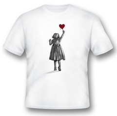 Create art girl heart black or white tee