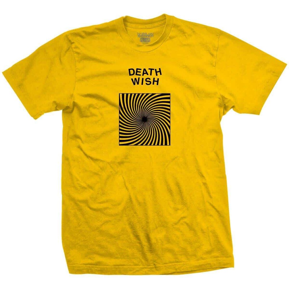 DEATHWISH Men’s S/S T-Shirt DISCORDIA – Yellow – Large – NWT