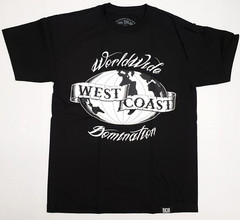 West Coast T-shirt Real Colors Urban Streetwear Tee Men’s MEDIUM Black New