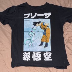 Dragon Ball Z Goku vs Frieza Men’s L/G Black Cotton Graphic Crew Neck Tee