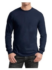 GALAXY Men’s Navy Blue Lightweight Long Sleeve T-Shirt New Small