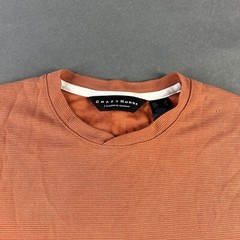 Crazy Horse Claiborne Shirt Small Orange Mens Short Sleeve Tee Used A82