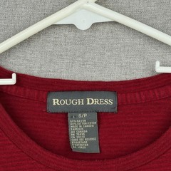 ROUGH DRESS Pima Cotton Rayon Blend Crew Neck Short Sleeve Red T-shirt – Small
