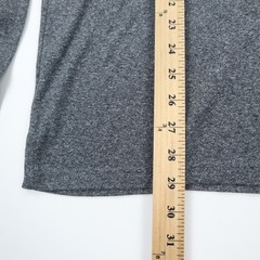 Apt 9 Premier Flex Henley Shirt Mens Large Heather Gray Soft Cotton Blend LS