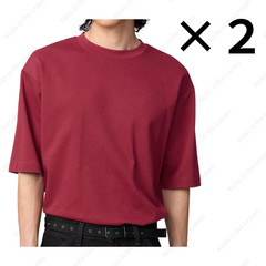 [2PCS SAME COLOR] UNIQLO U AIRism Cotton Oversized T-Shirt Half-Sleeve Japan NWT