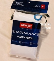 Wrangler Five Star Performance Mesh Crew T-Shirt, Stretch Fabric, XL