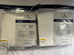 Stafford 8-Pack Men’s 100% Cotton Super Soft Crew-Neck T-Shirts White(Medium Sz)